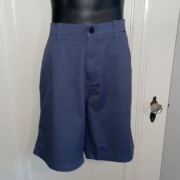 NWT Hurley blue cotton “Walkshorts” flat front mens shorts - Picture 1 of 8